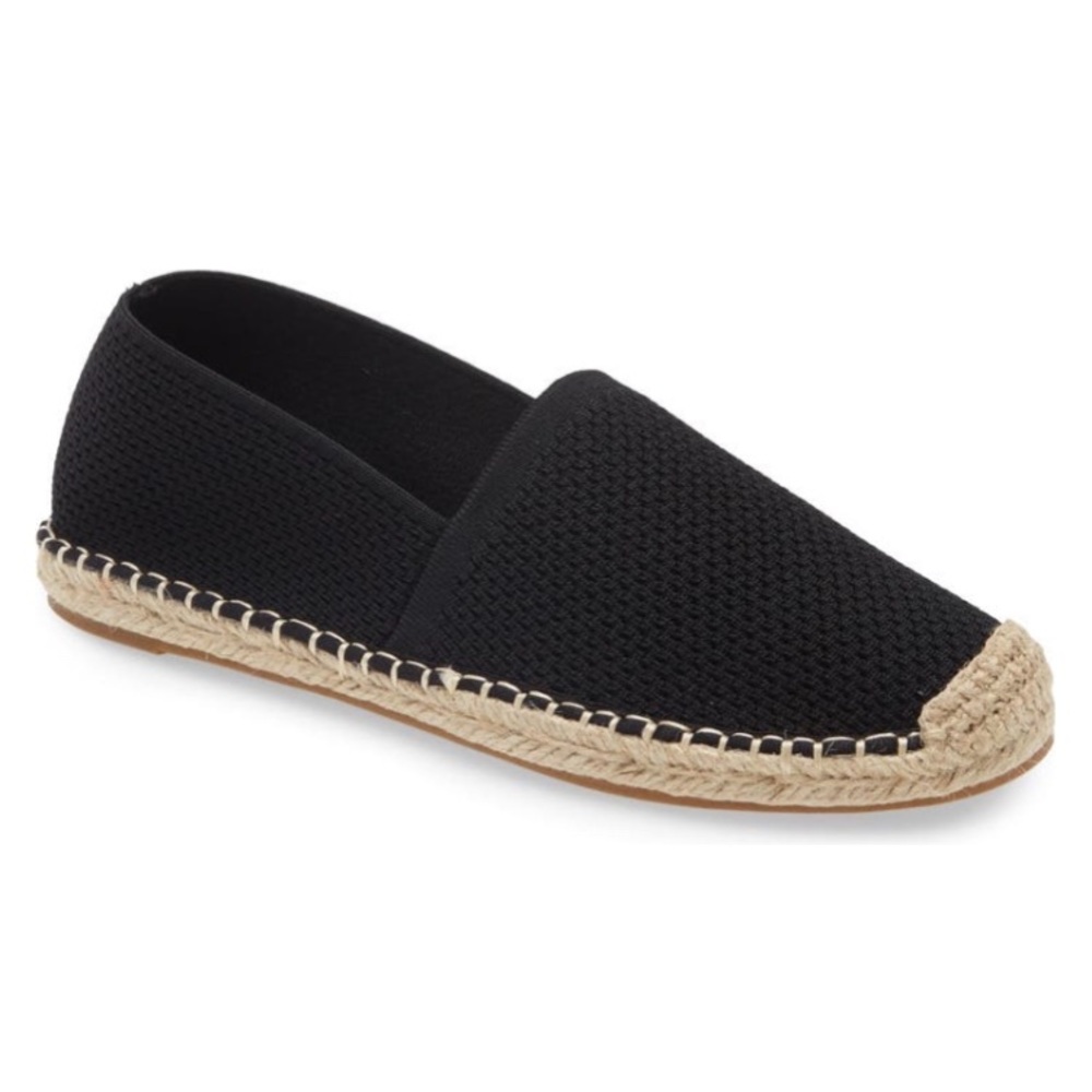 Eileen Fisher Black Live Knit Espadrille Size 5.5